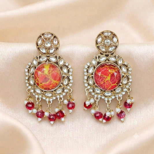 Red Floral Stones Latkan