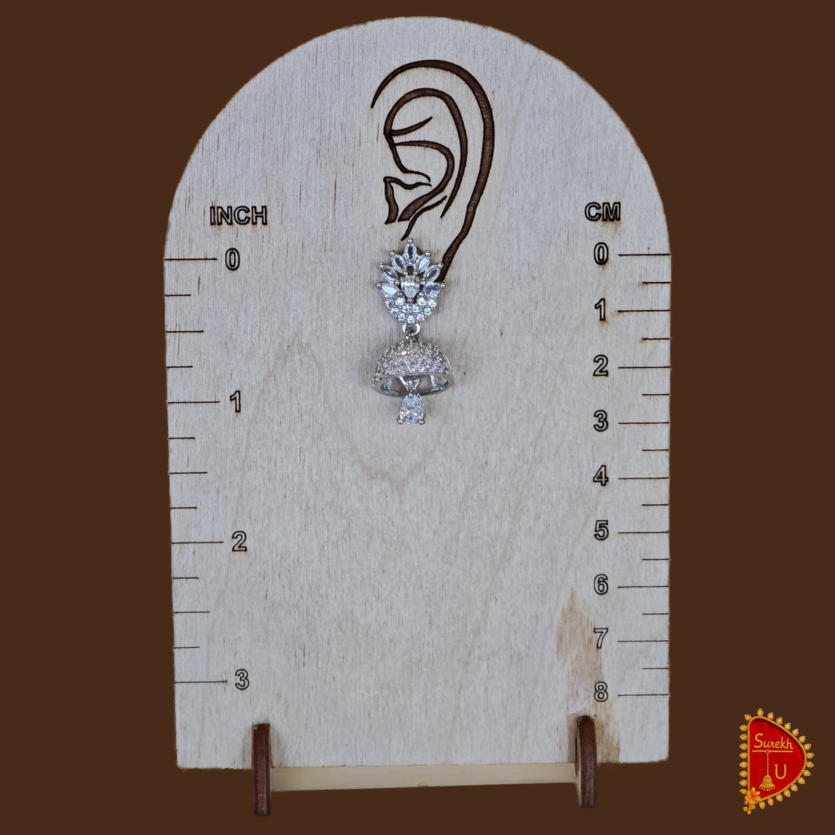 American Diamond Floral Jhumki