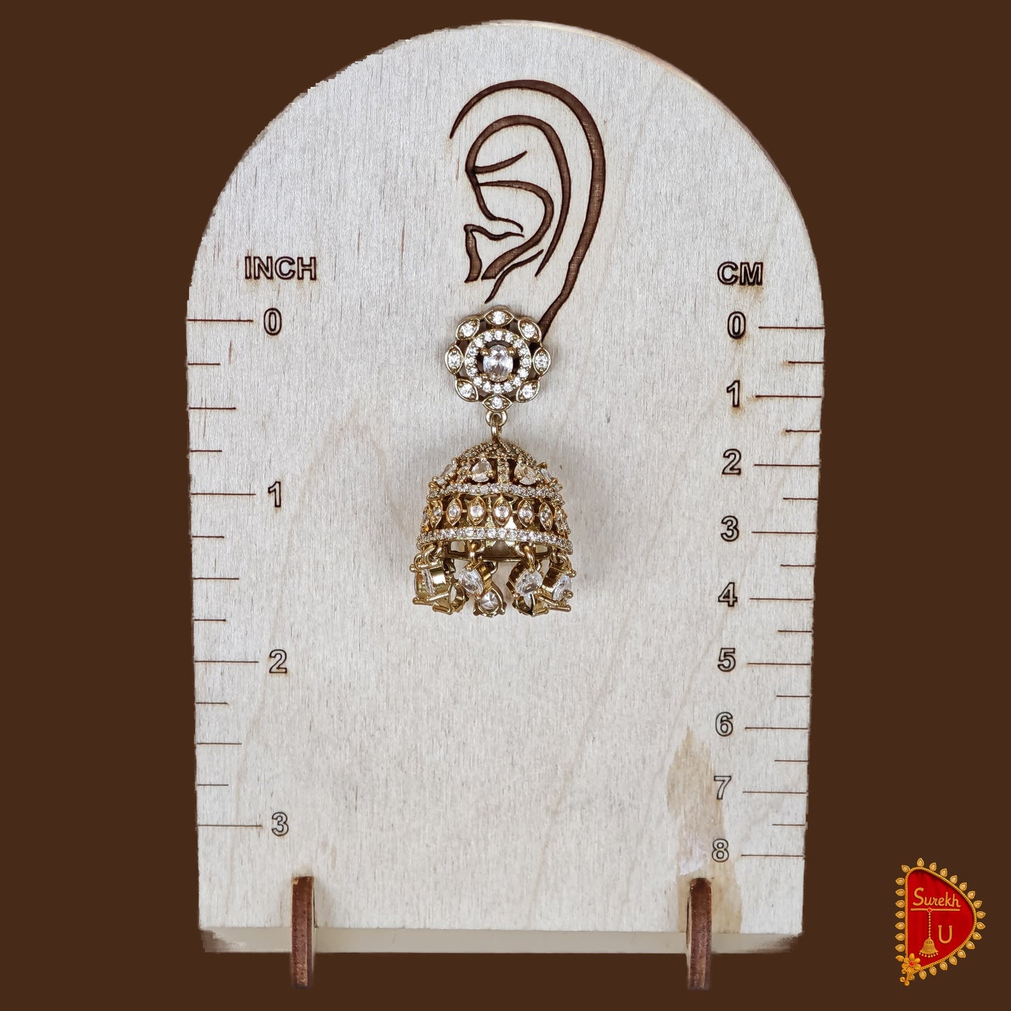Golden base Silver AD Jhumki