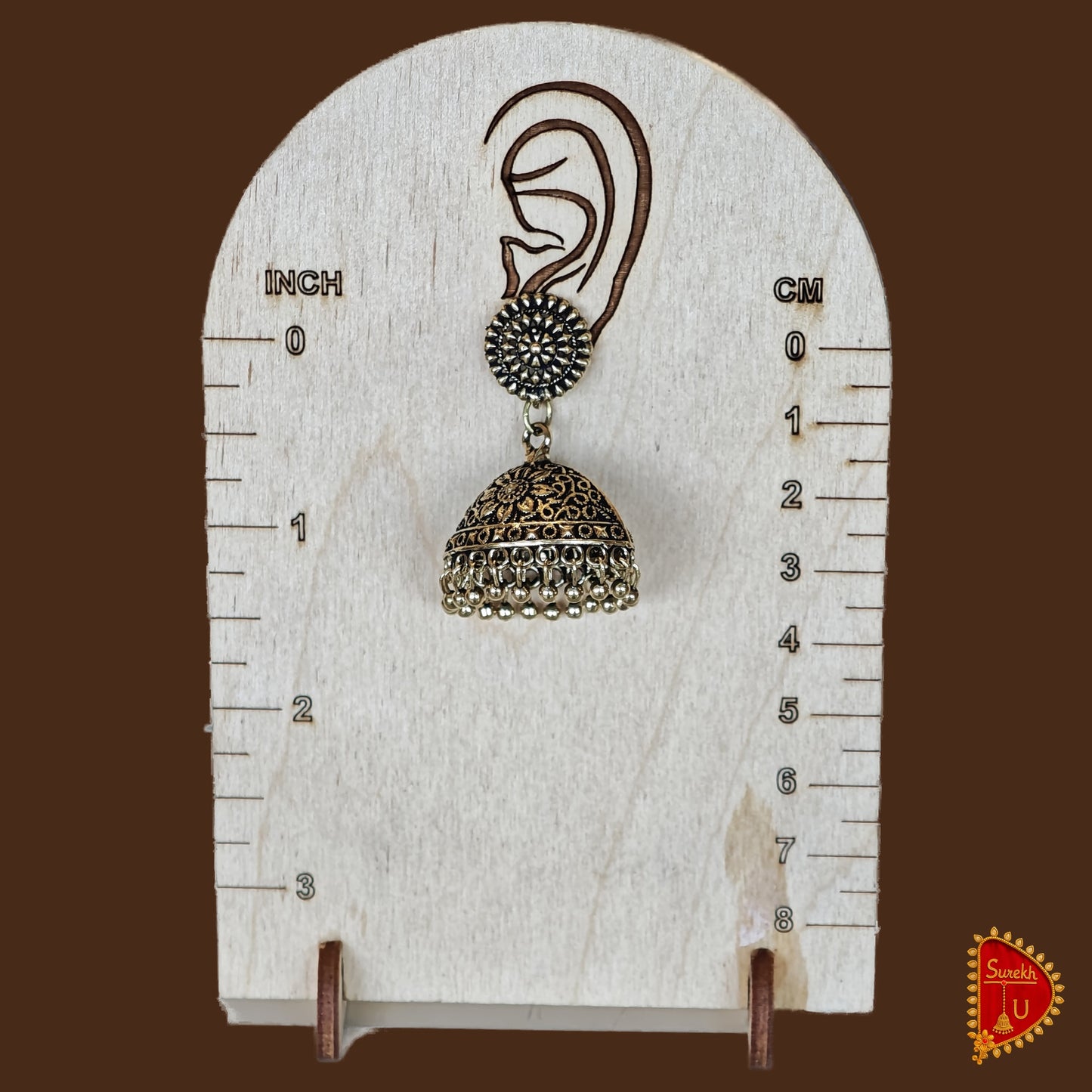 Oxidized Golden Dome Jhumki