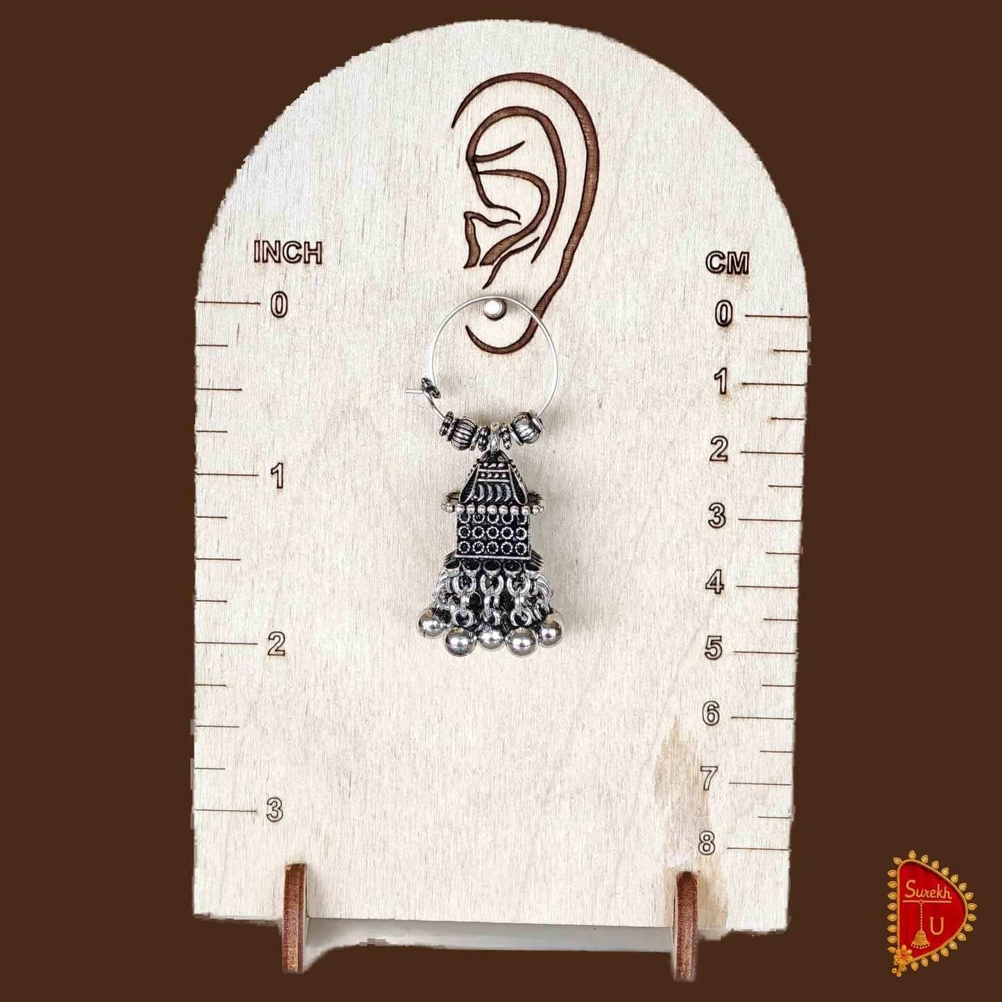 Oxidized House Hoop Jhumki