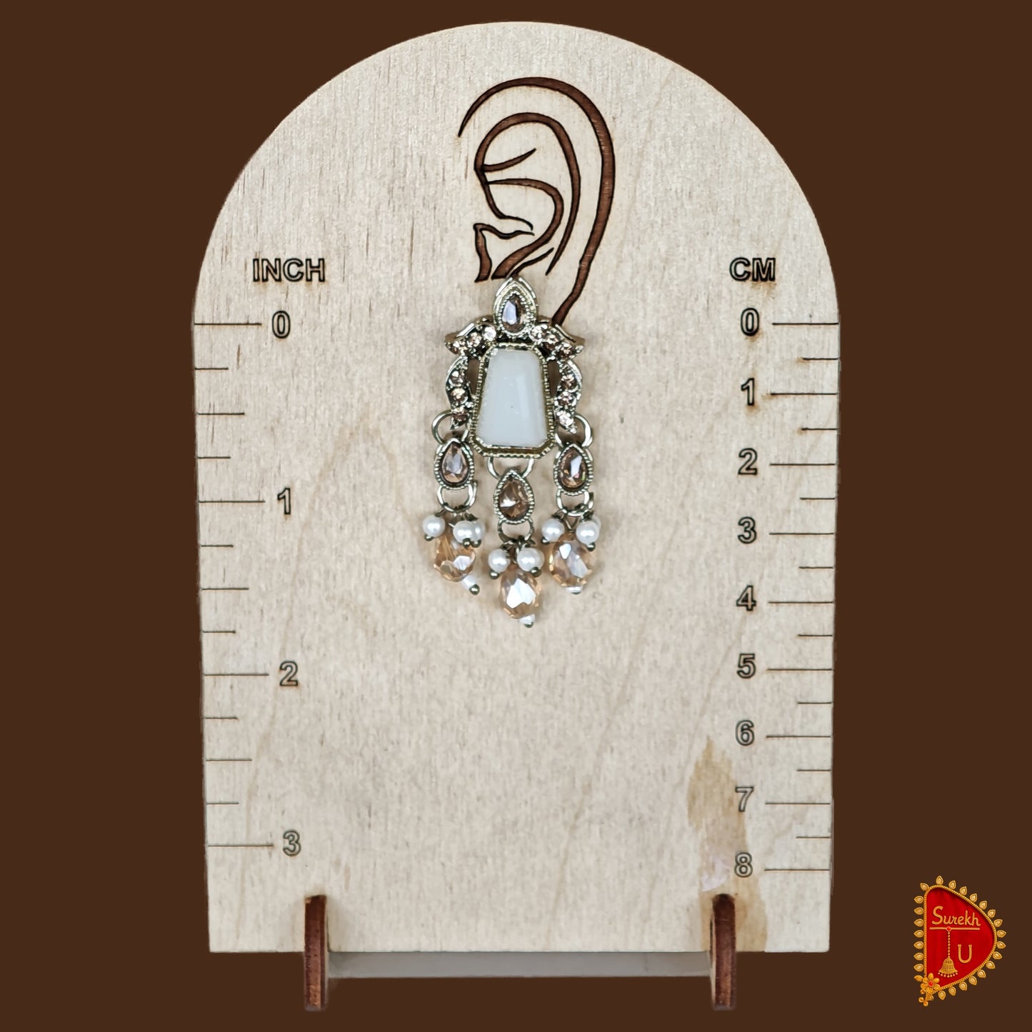 Off white Rosegold Dangler