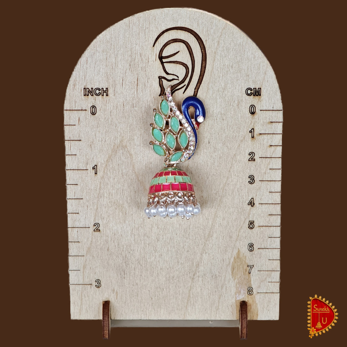 Peacock Pista Jhumki