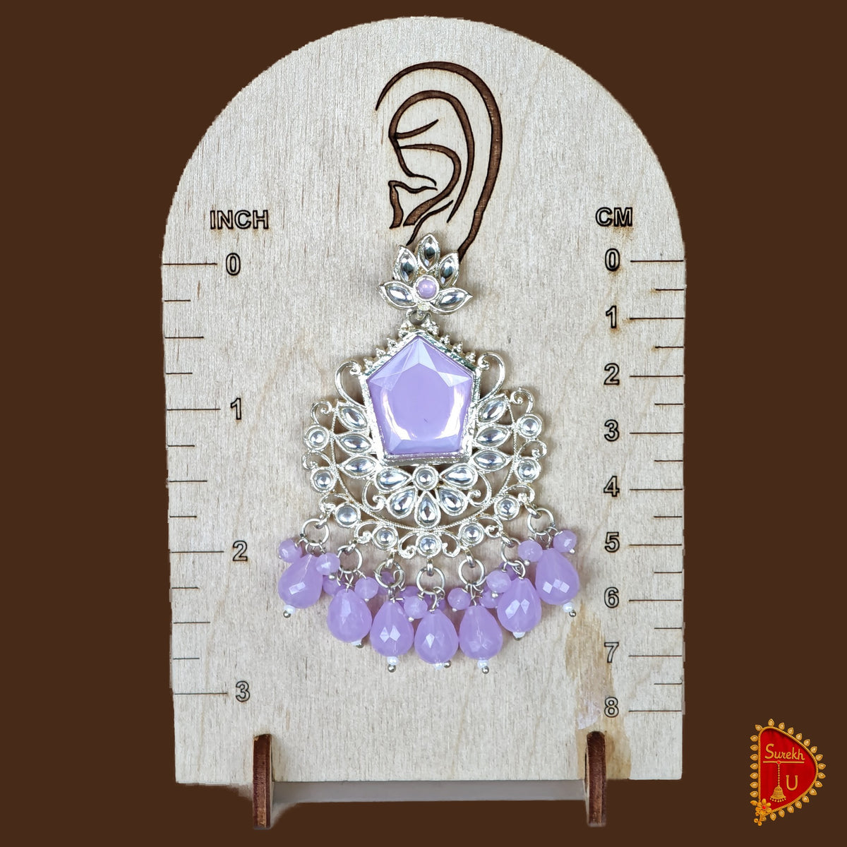 Lavender Silver Chandbali
