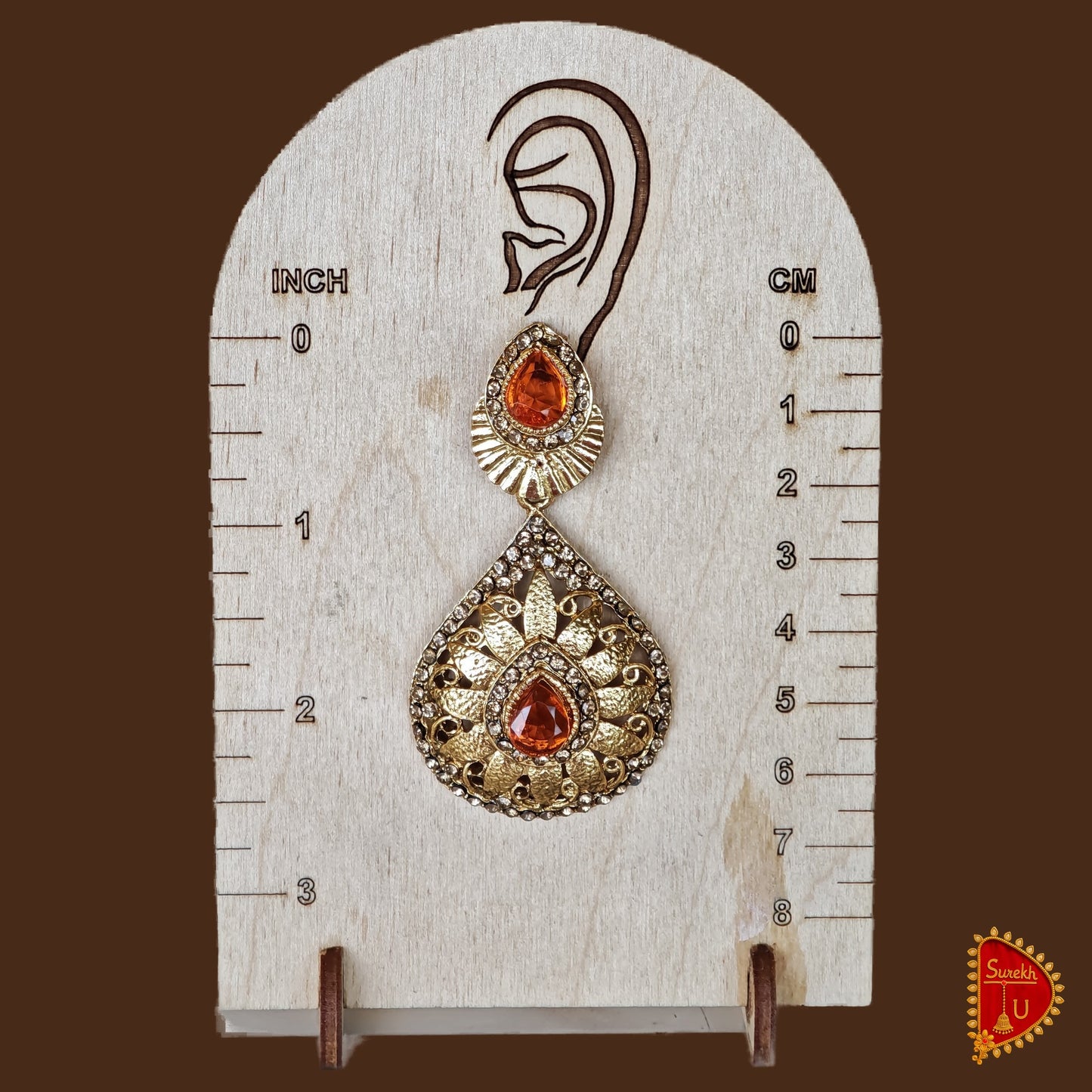 Golden Orange Stud Leaf Latkan
