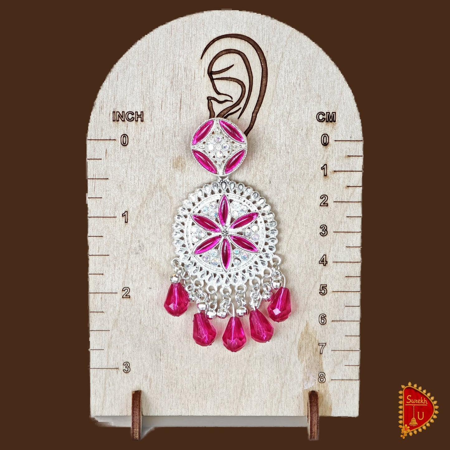 Pink Silver Floral Latkan