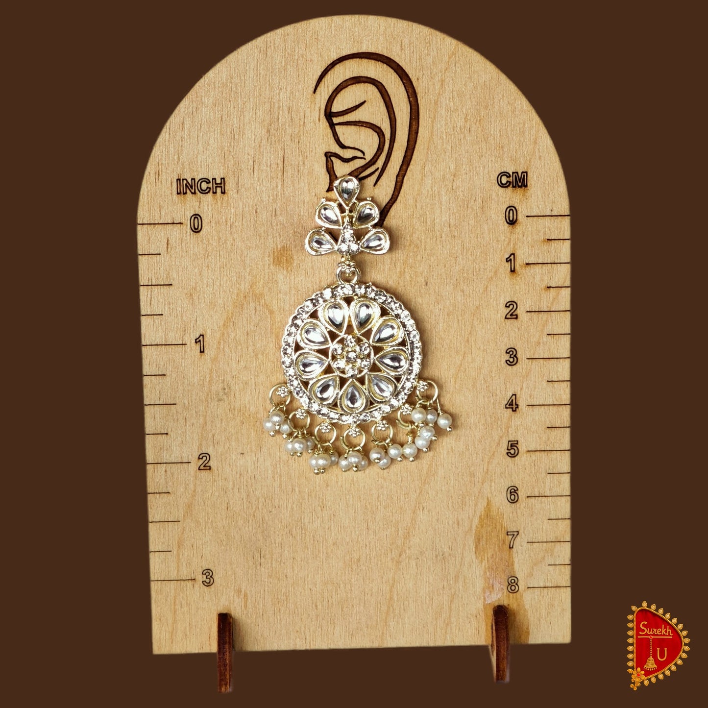 Silver Stones Floral Round Latkan