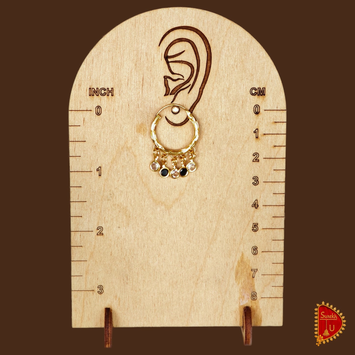 Black Stones Hoop small