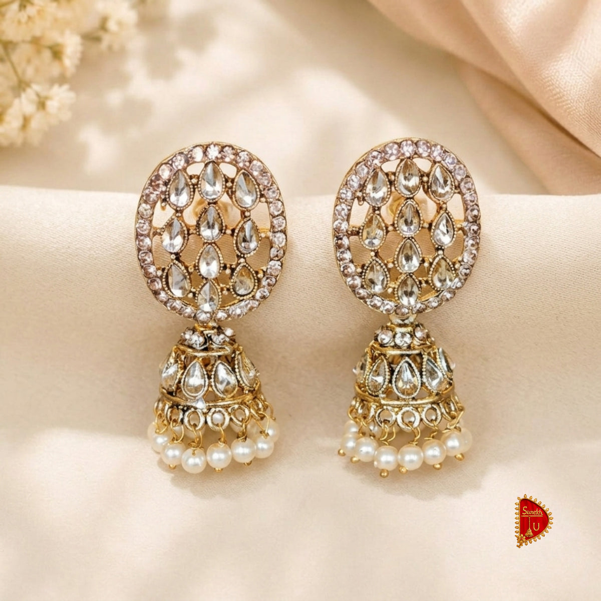 Rosegold Oval Jhumki