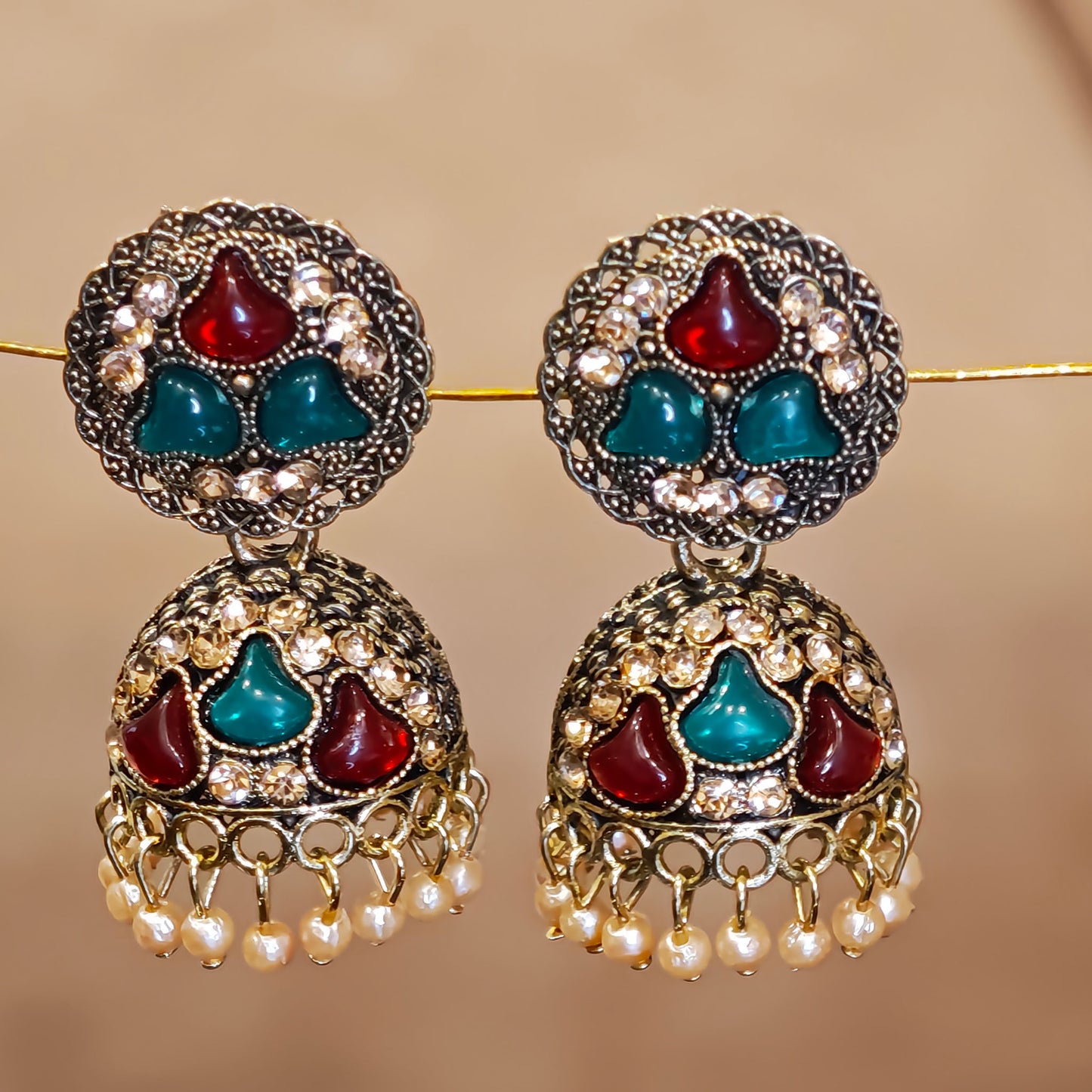 Antique Golden Jhumkis
