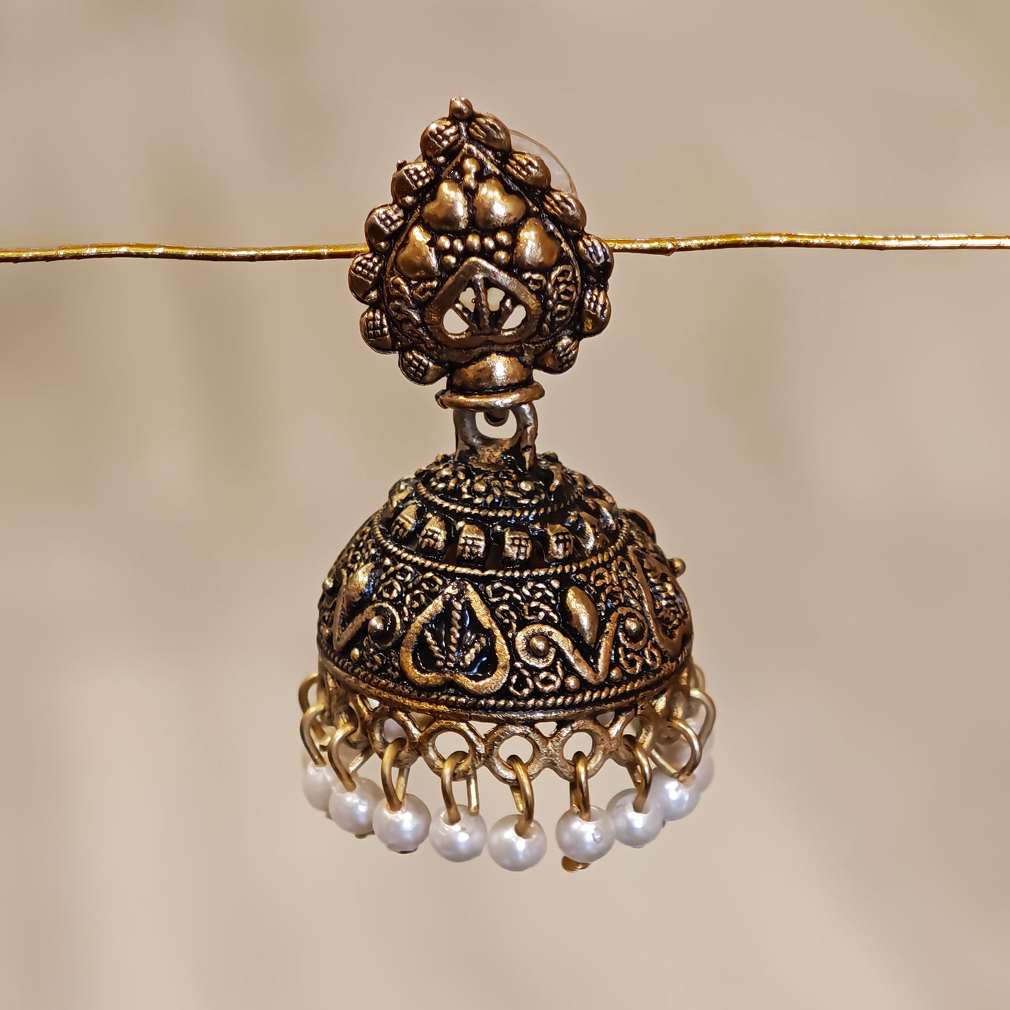 Antique Leaf Shaped Jhumki