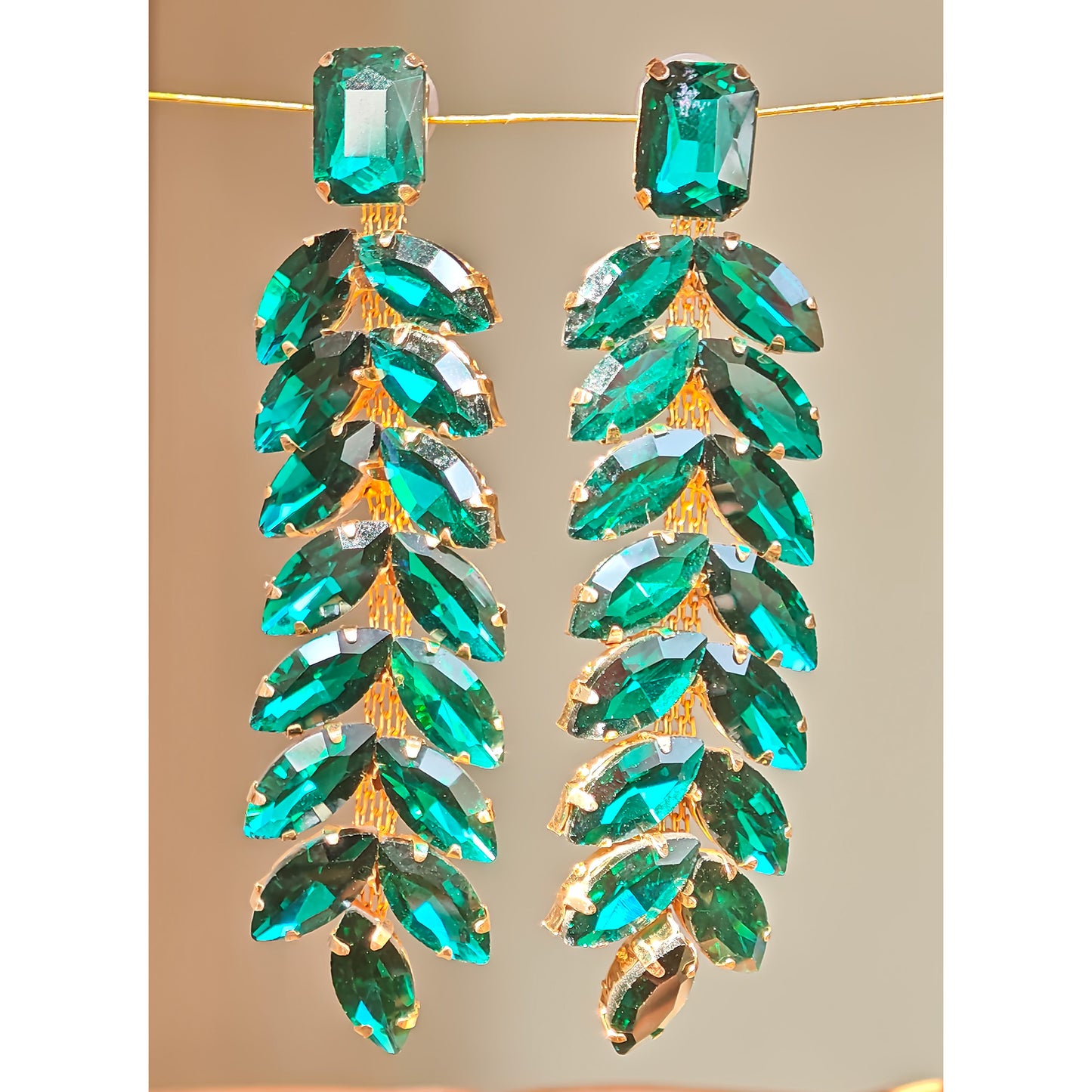 Bottle Green Long Dangler