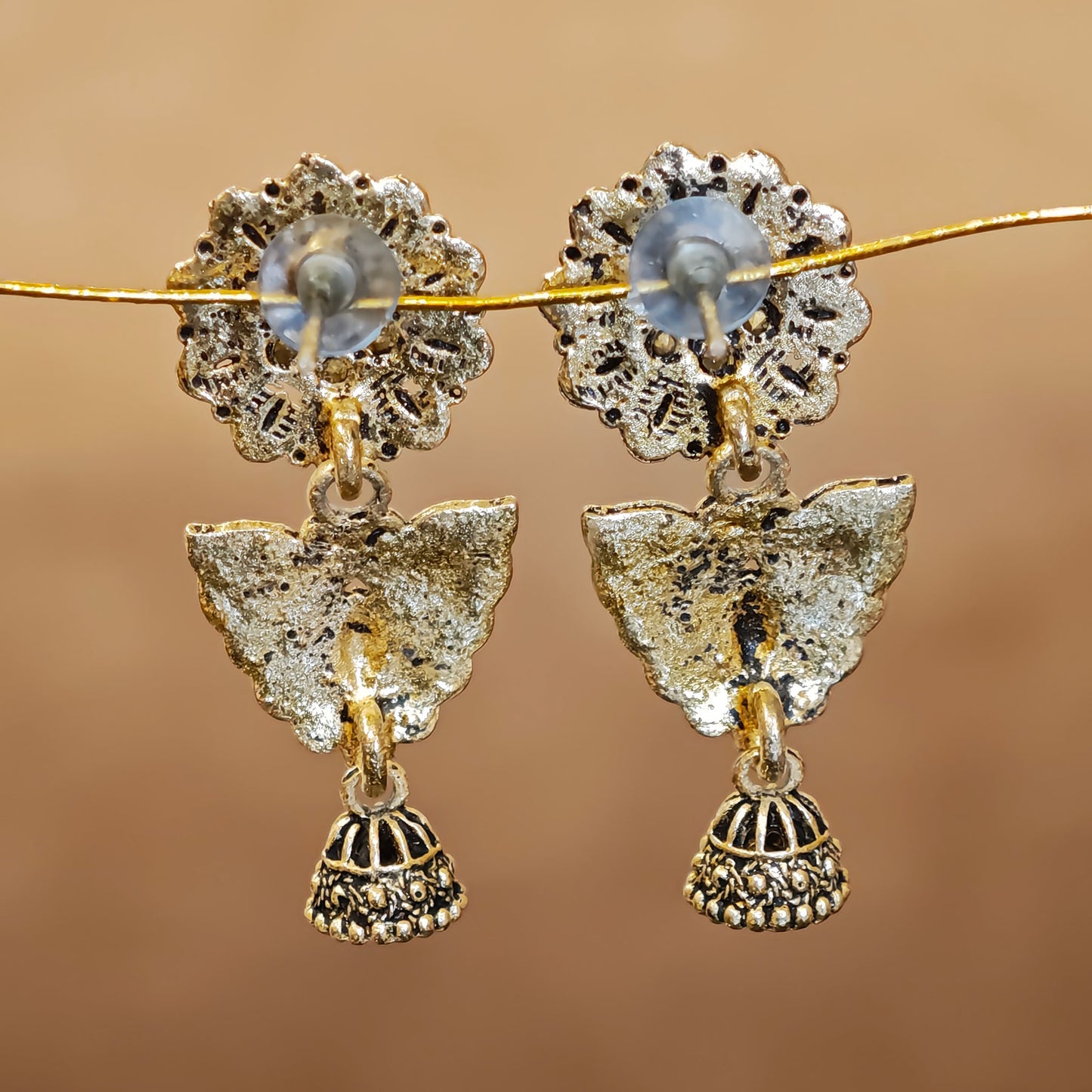 Butterfly Motif Drop Jhumki