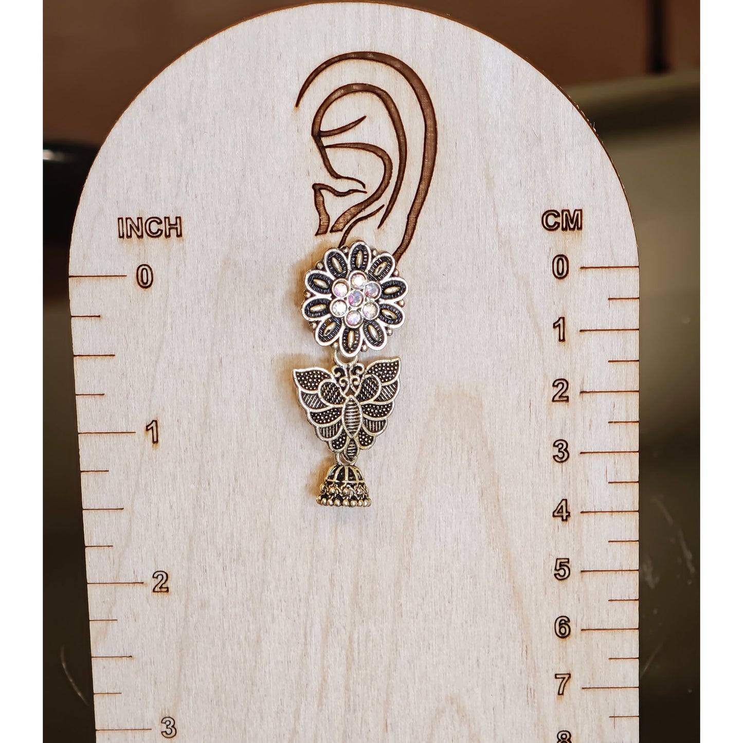 Butterfly Motif Drop Jhumki