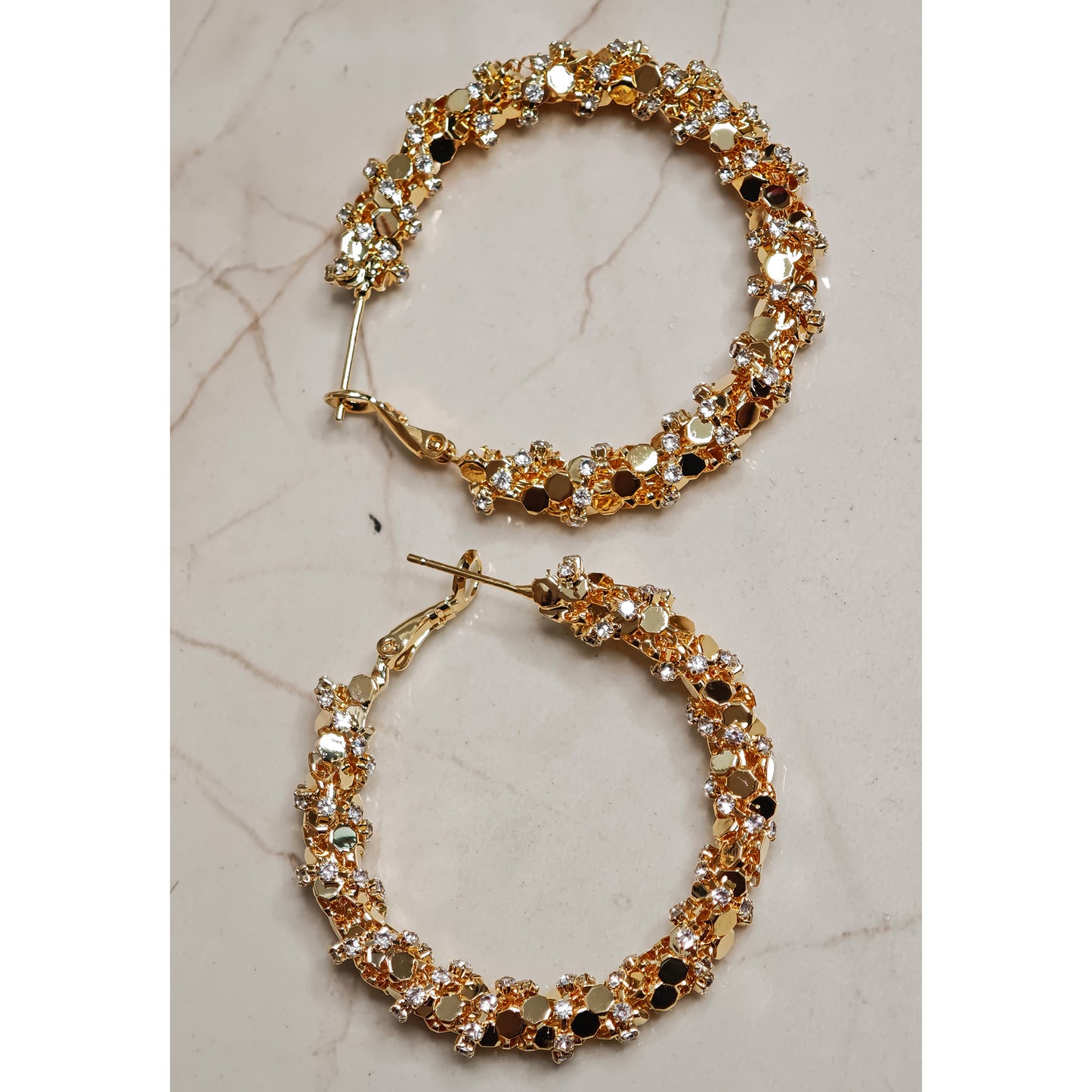 Embellished Hoops Earrings