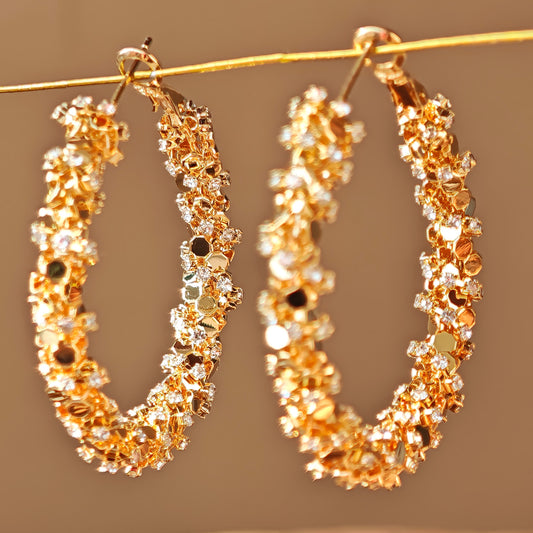Embellished Hoops Earrings