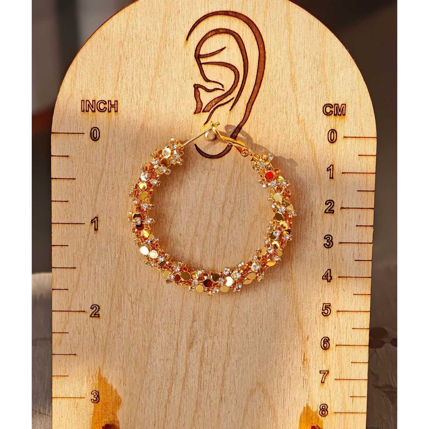 Embellished Hoops Earrings