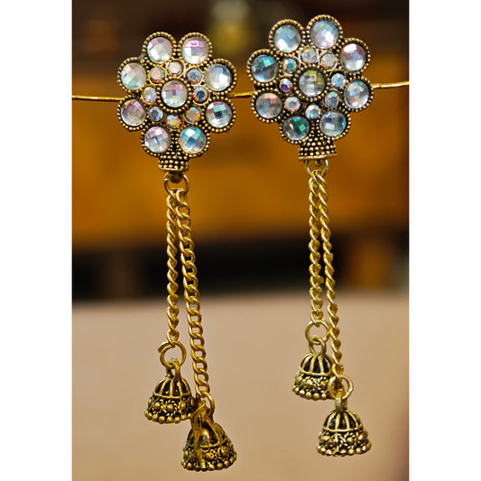 Floral Latkan Small Jhumki