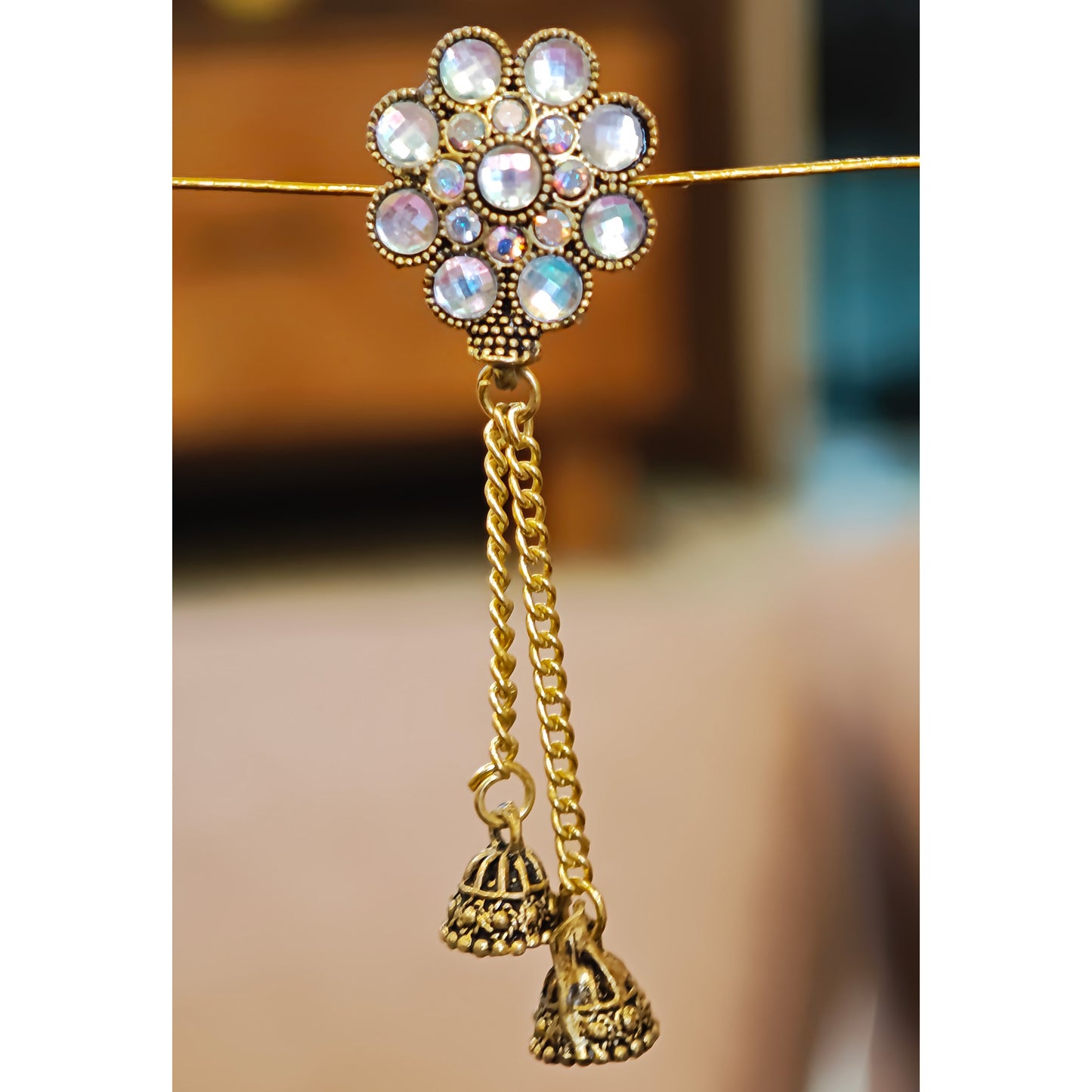 Floral Latkan Small Jhumki