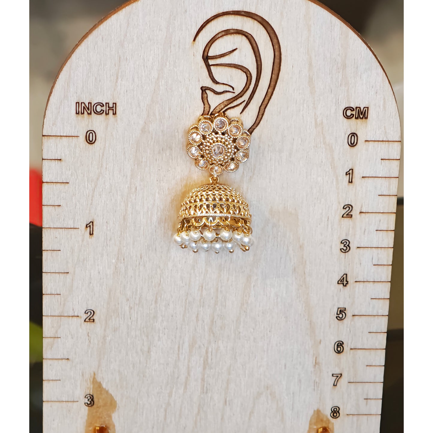 Floral Rosegold Jhumki