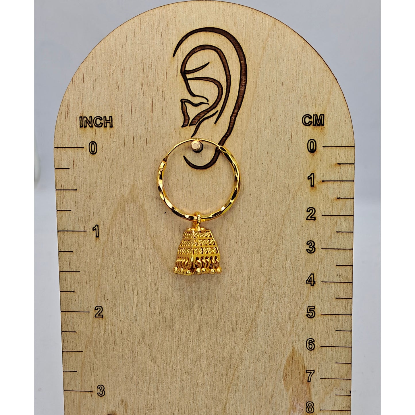 Golden Hoop (Bali) Jhumki Medium