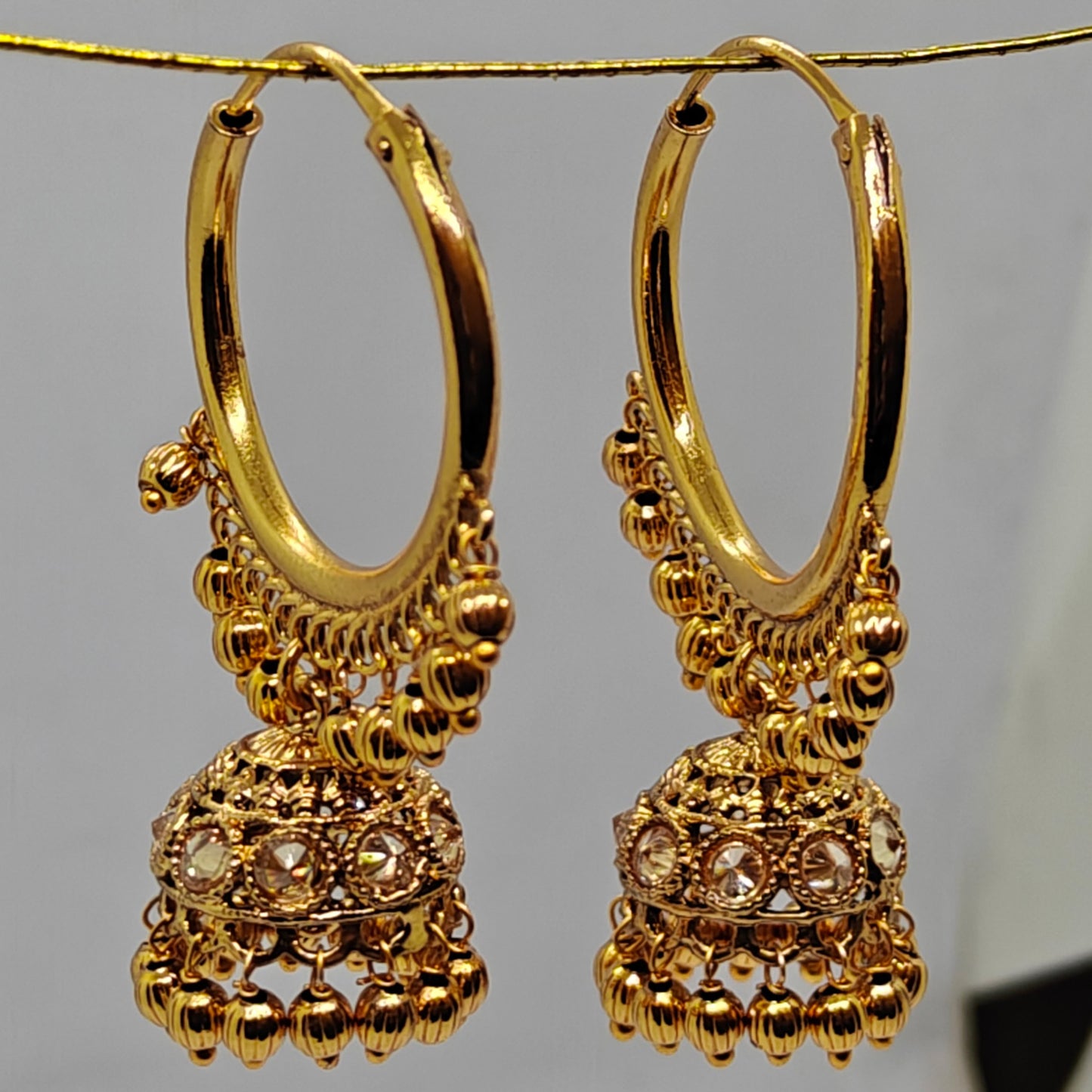 Golden Hoop Medium Jhumki