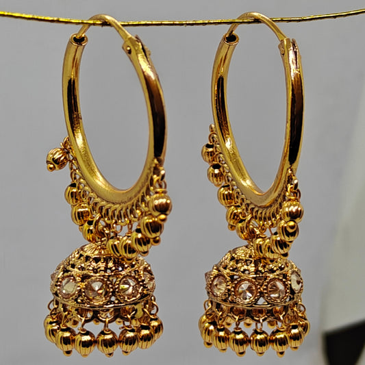 Golden Hoop Medium Jhumki