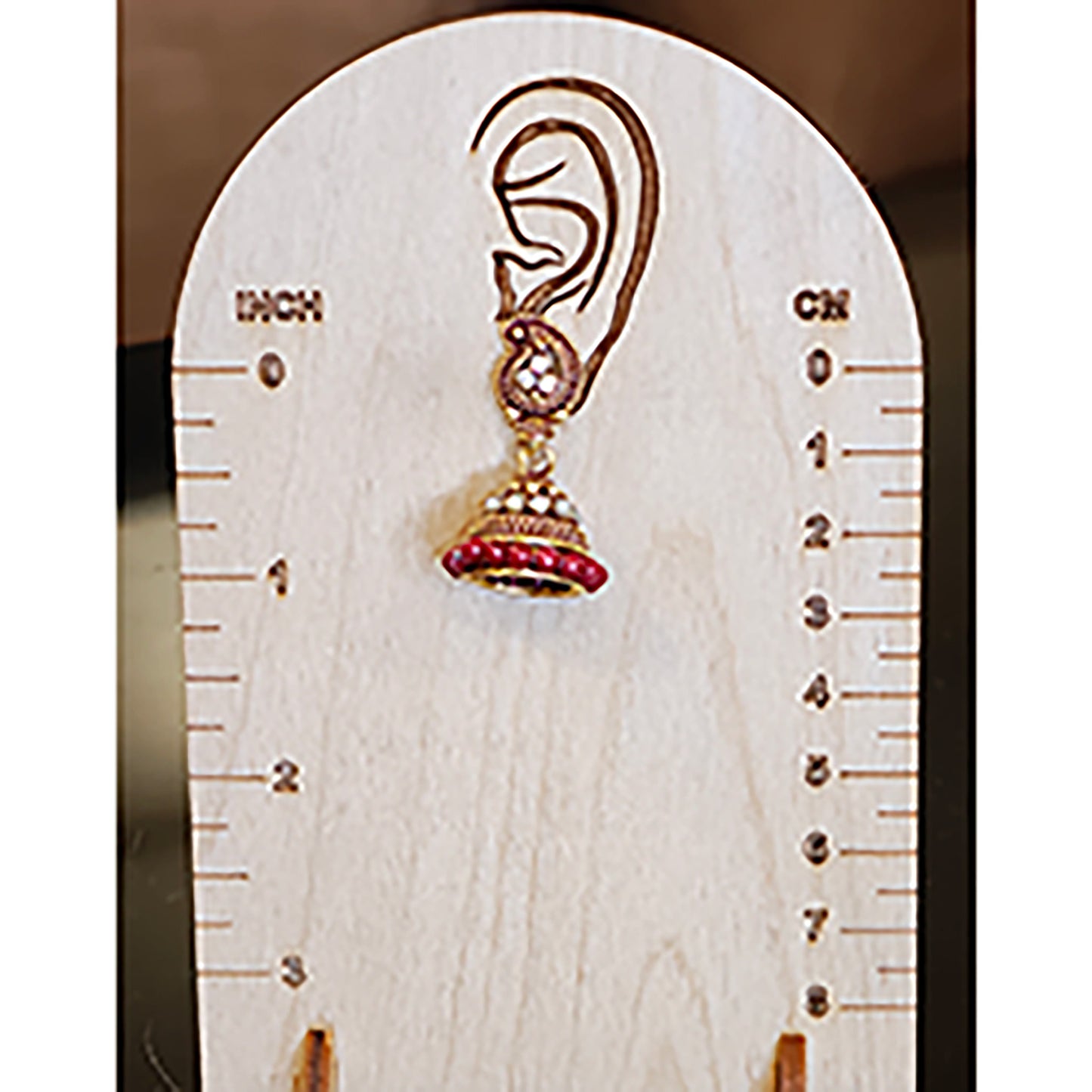 Maroon Beaded Keri Small Jhumki