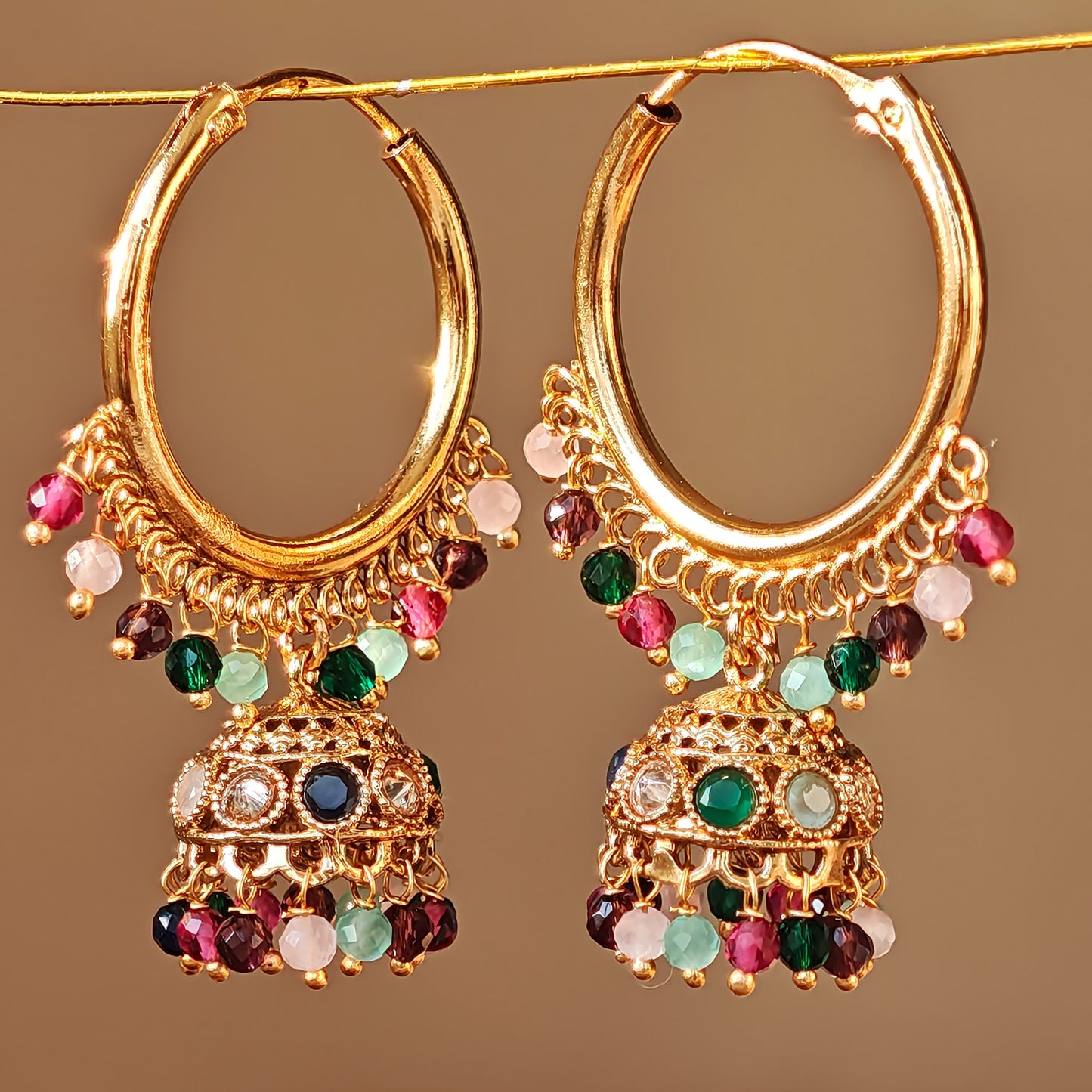 Multicoloured Hoop Medium Jhumki