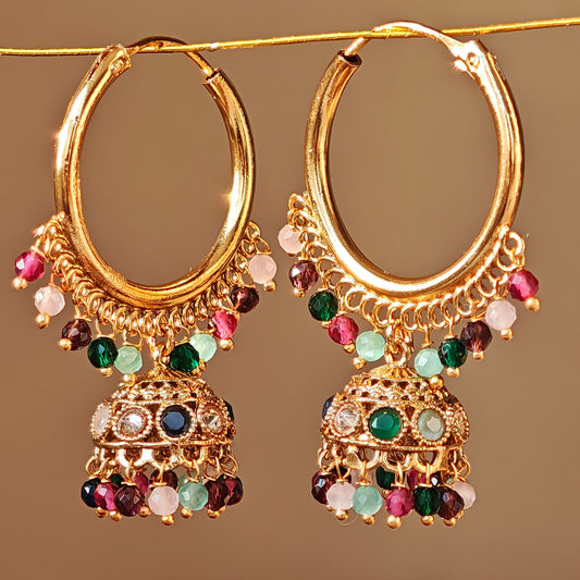 Multicoloured Hoop Medium Jhumki
