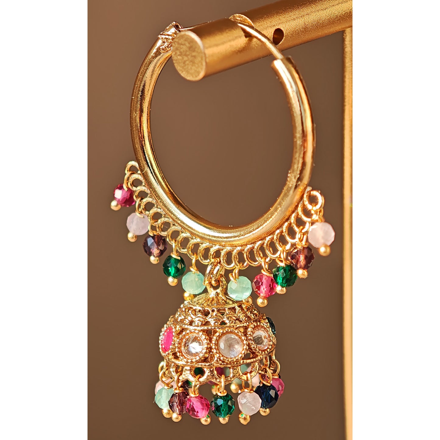 Multicoloured Hoop Medium Jhumki