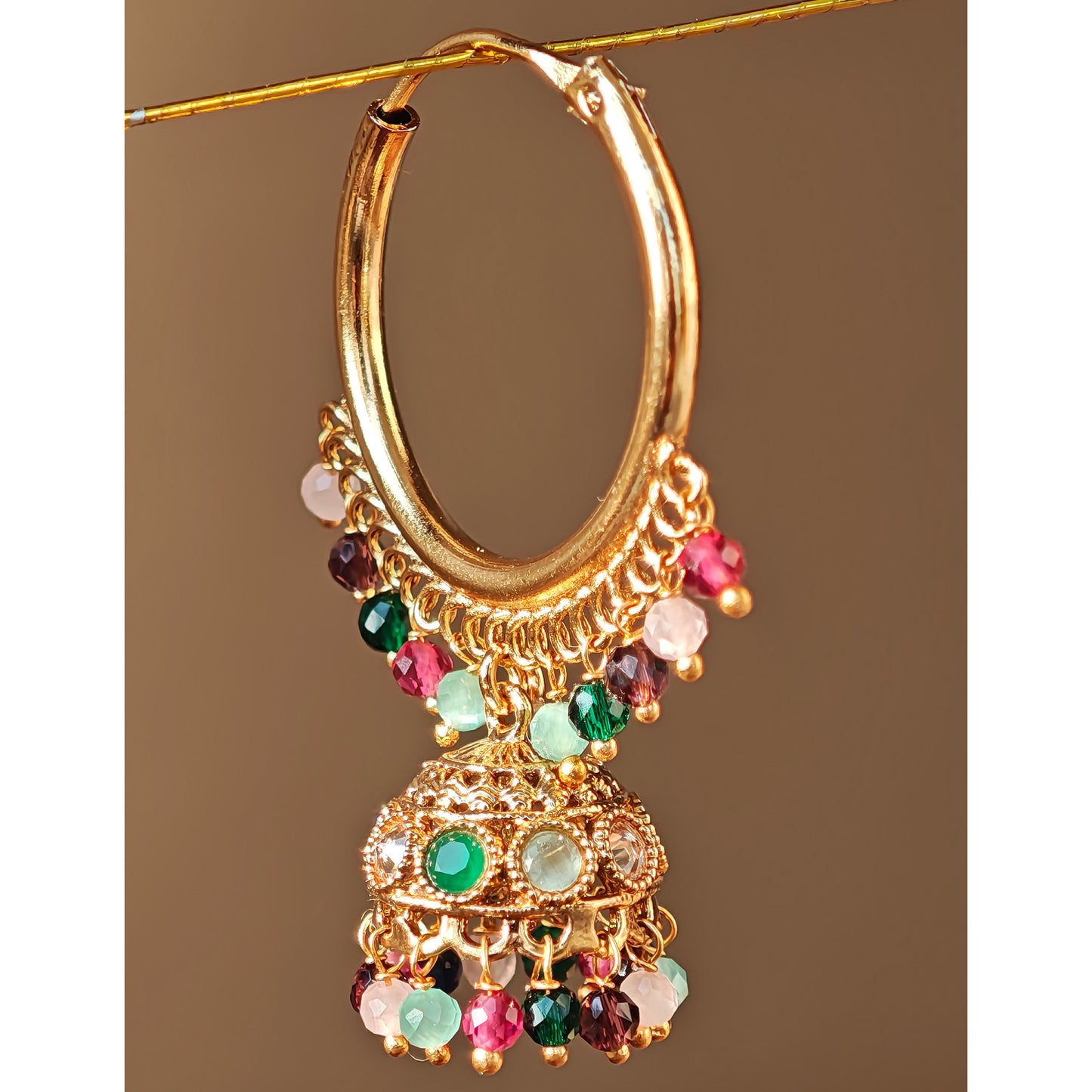 Multicoloured Hoop Medium Jhumki