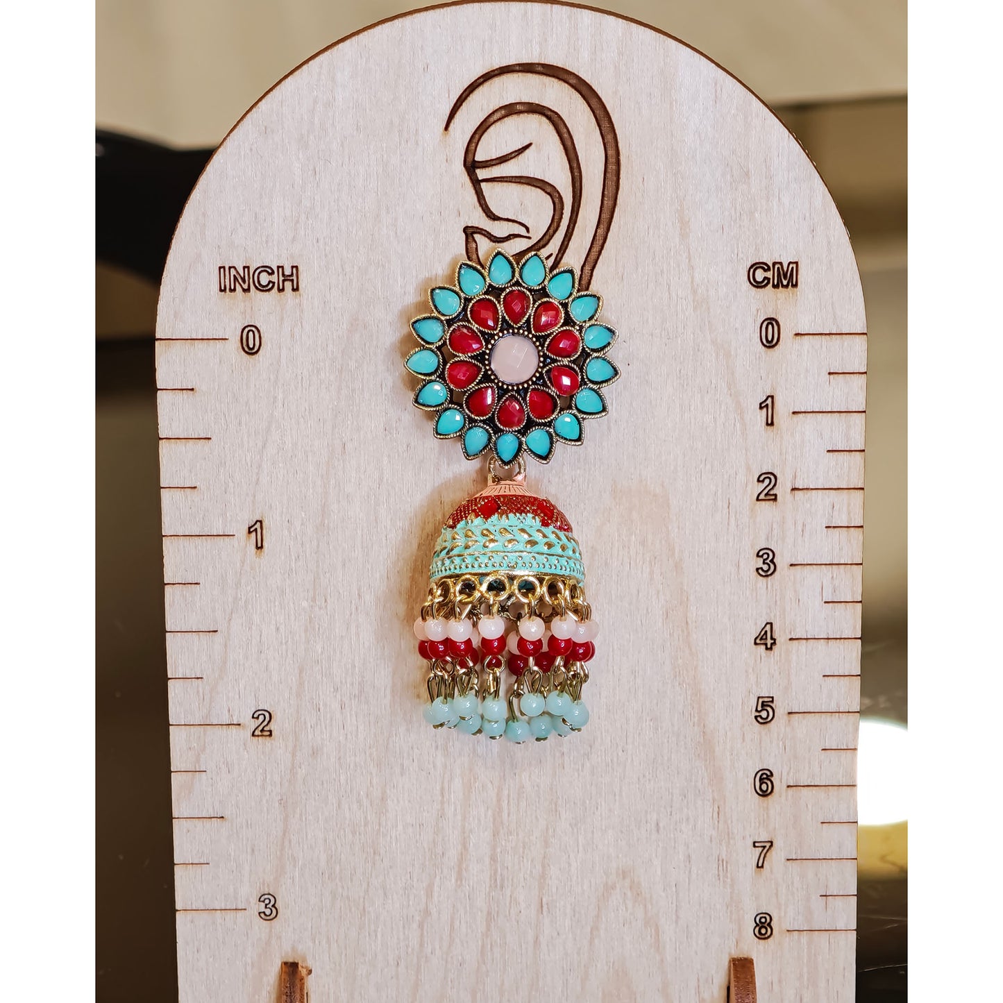 Muticoloured Floral Top Jhumki