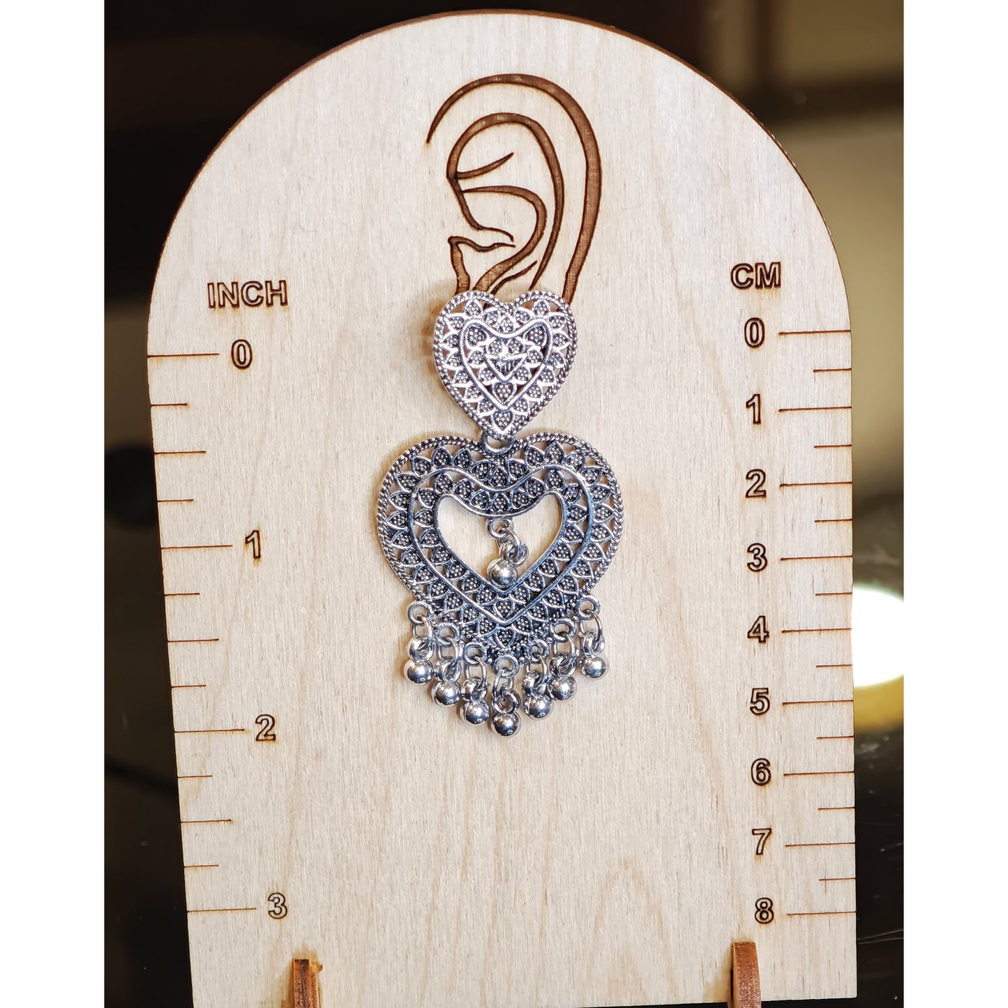 Oxidized Heart Shaped Dangler