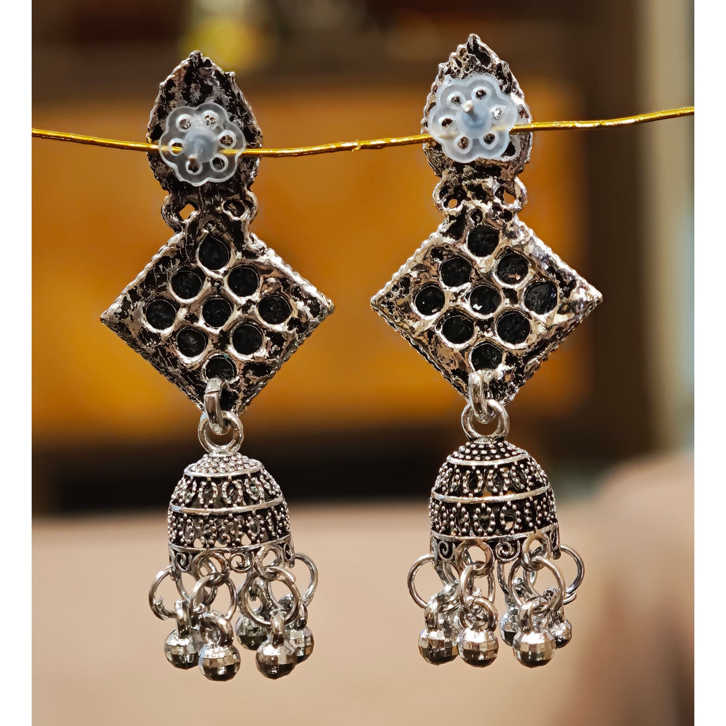 Oxidized Latkan Jhumki