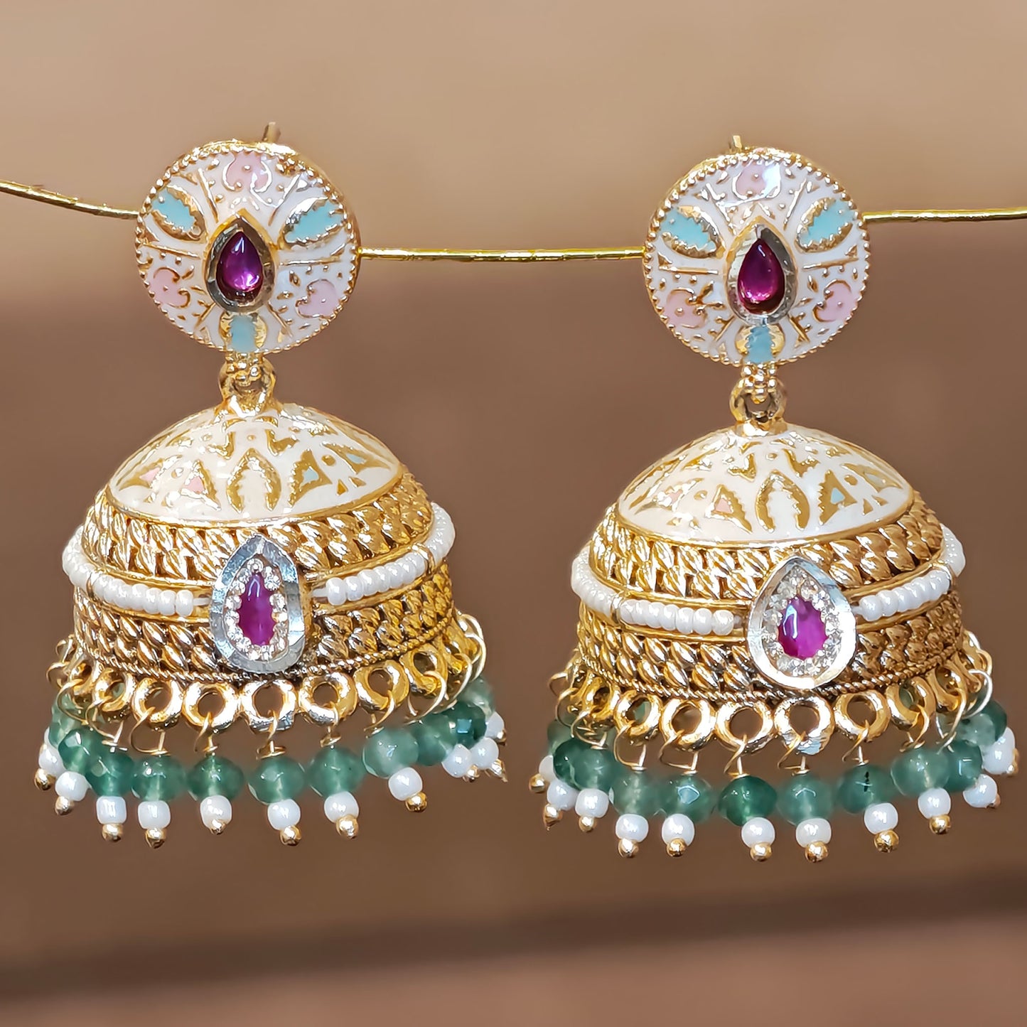 Pastel Dome Shaped Jhumki