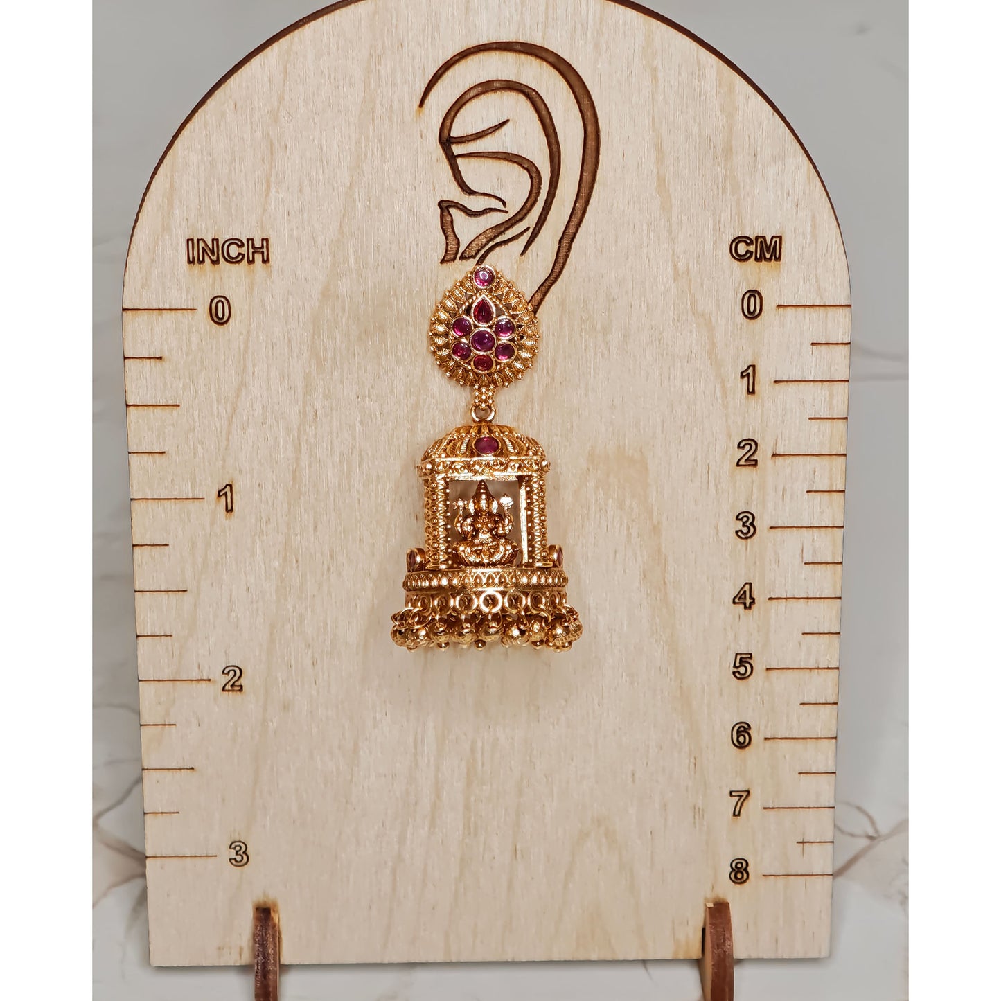 Rani Pink Mandap Temple Jhumki