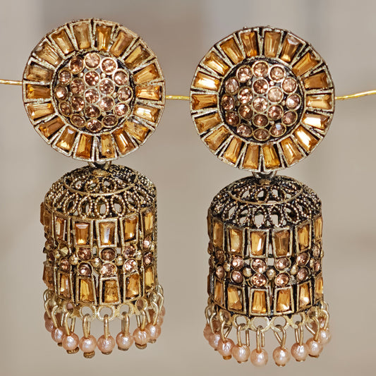 Rosegold Cylindrical Jhumki