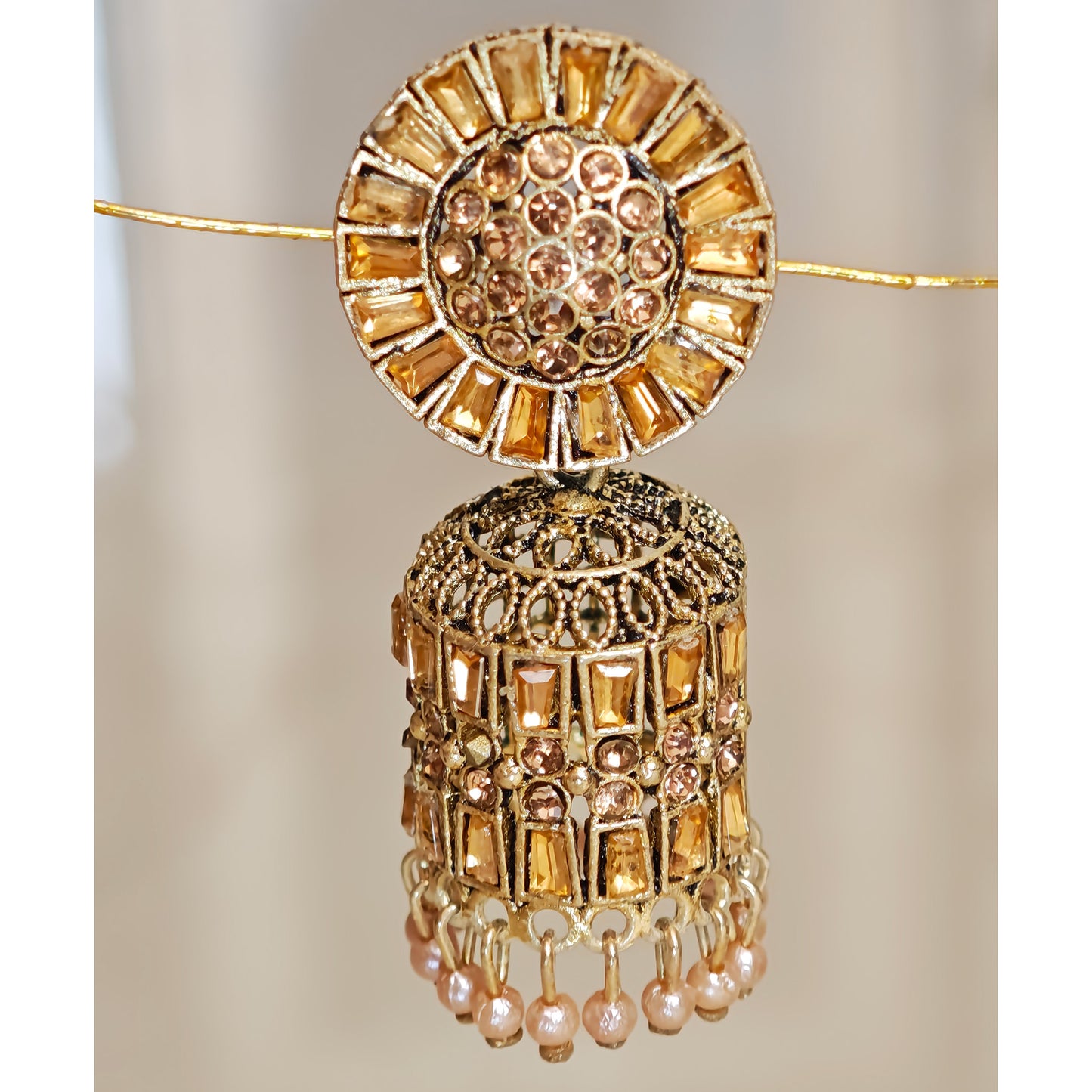 Rosegold Cylindrical Jhumki