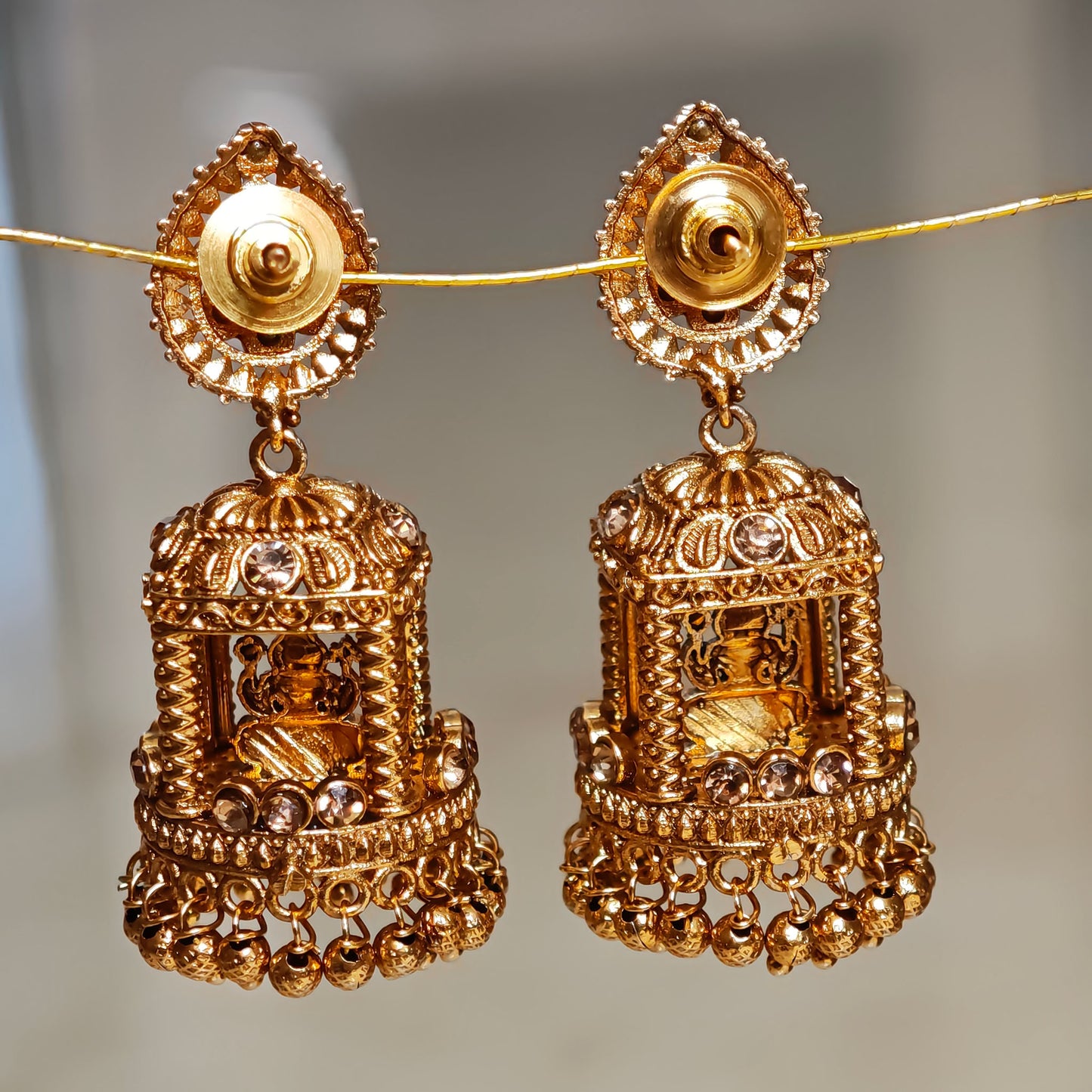 Rosegold Mandap Temple Jhumki