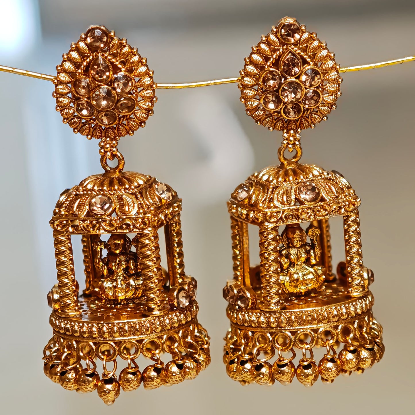 Rosegold Mandap Temple Jhumki