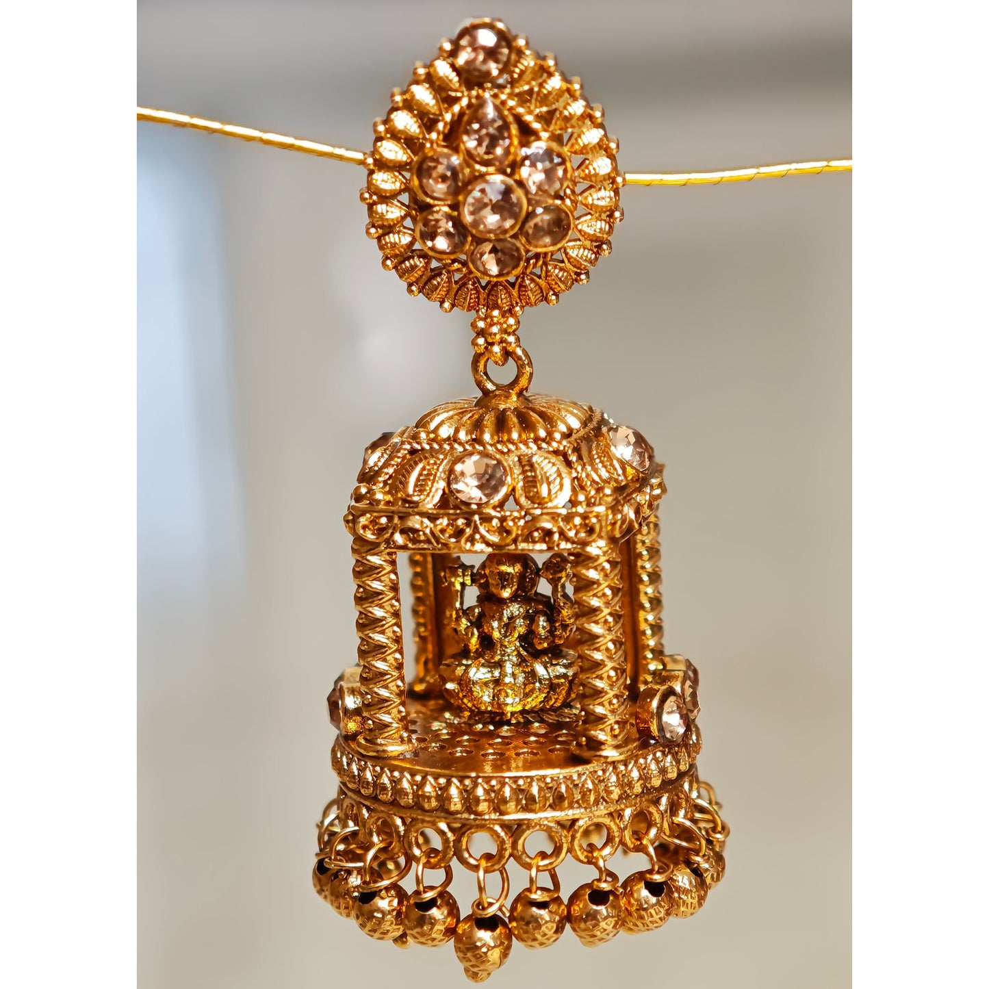 Rosegold Mandap Temple Jhumki