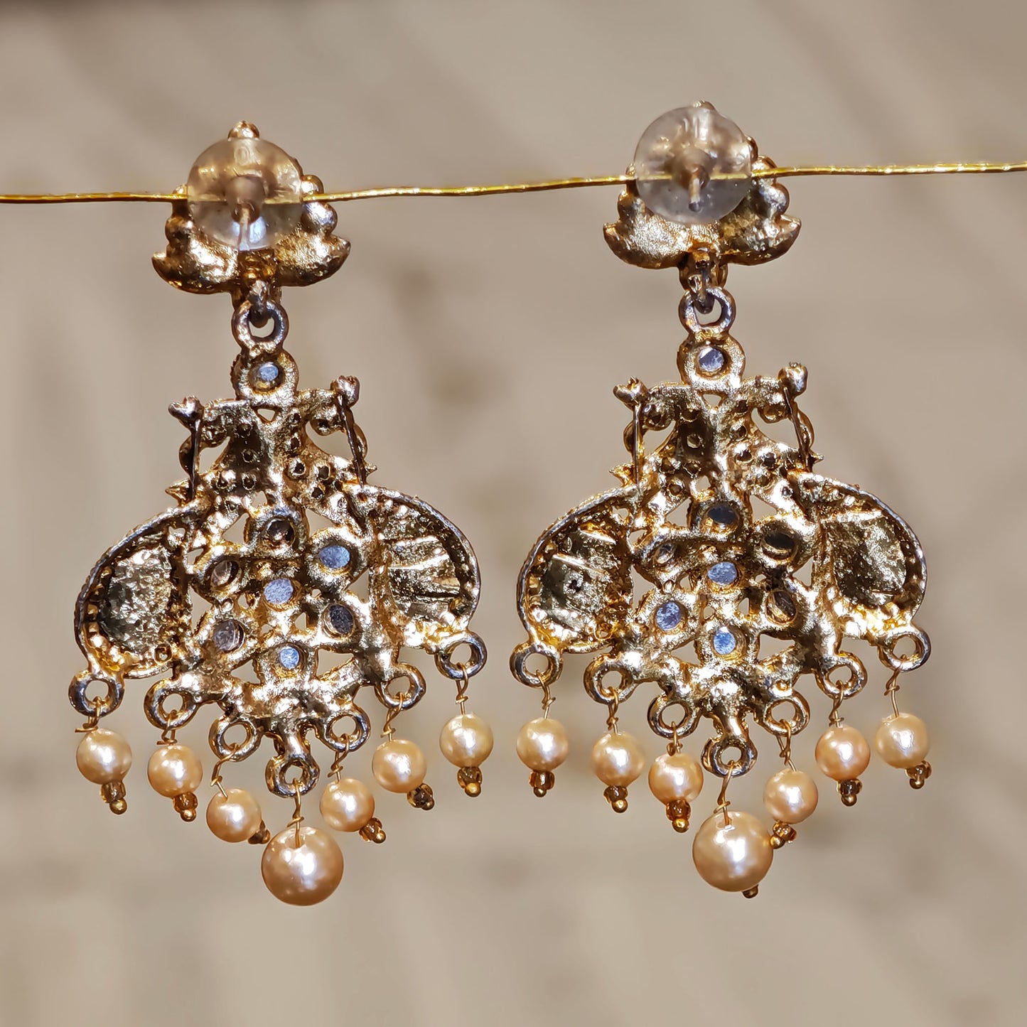 Rosegold Peacock Dangler