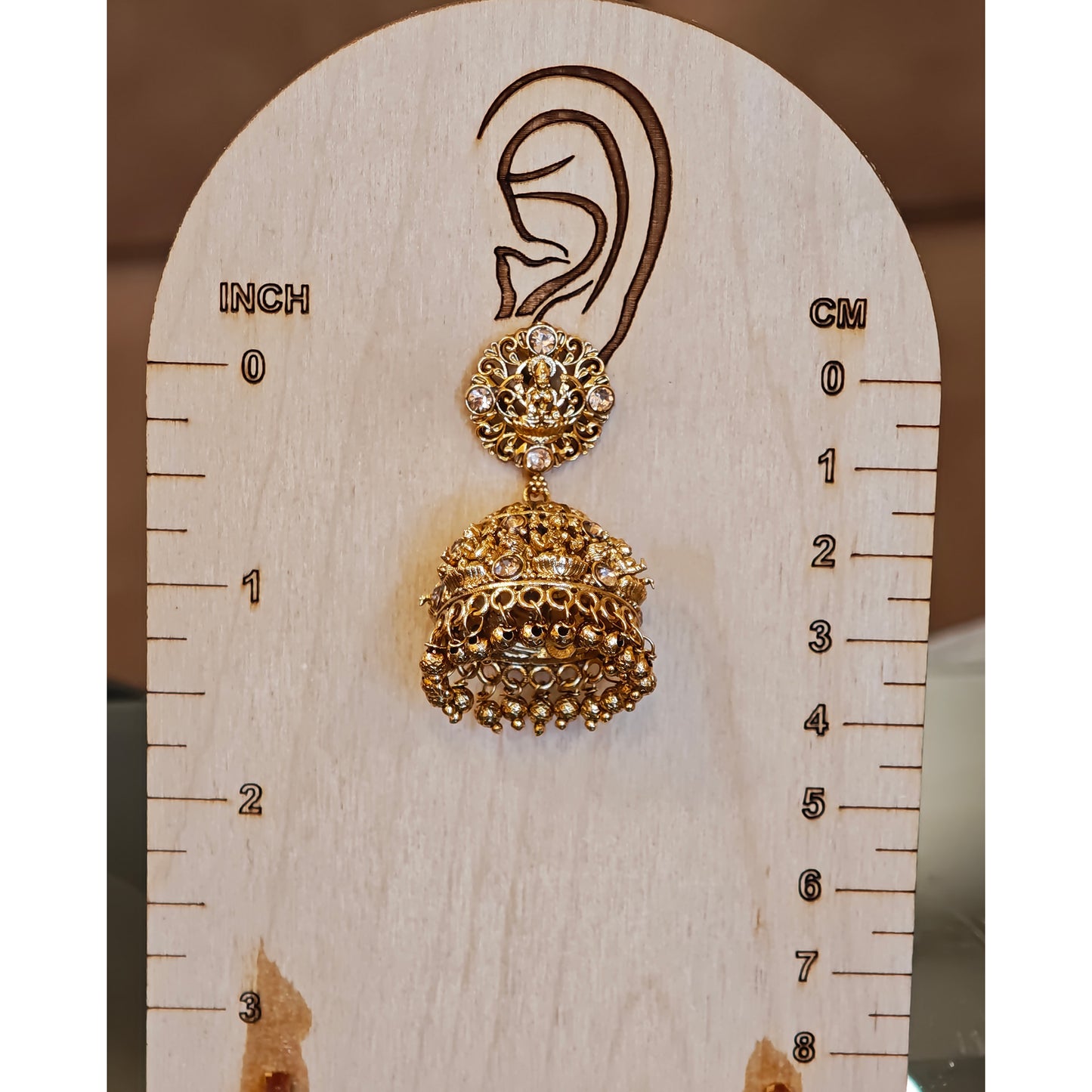 Rosegold Rich Design Temple Jhumki