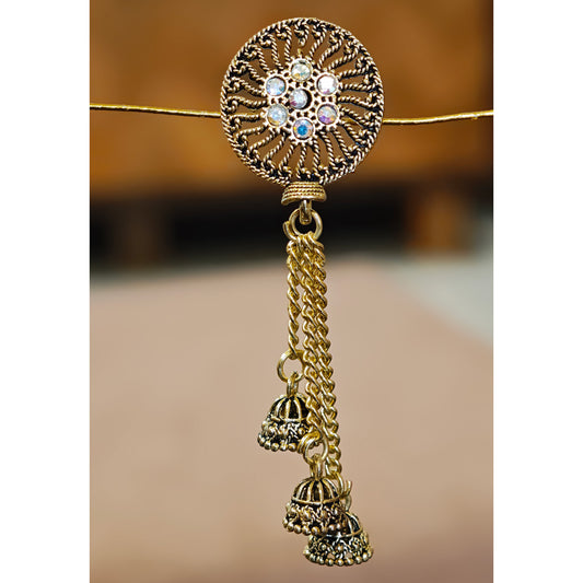 Round Floral Latkan Small Jhumki