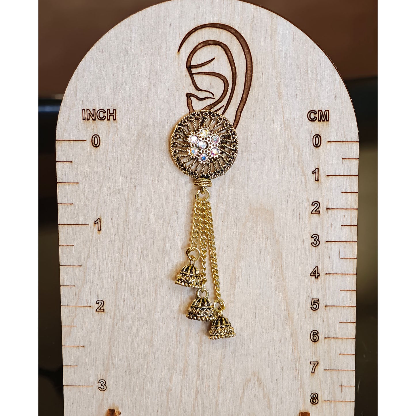 Round Floral Latkan Small Jhumki