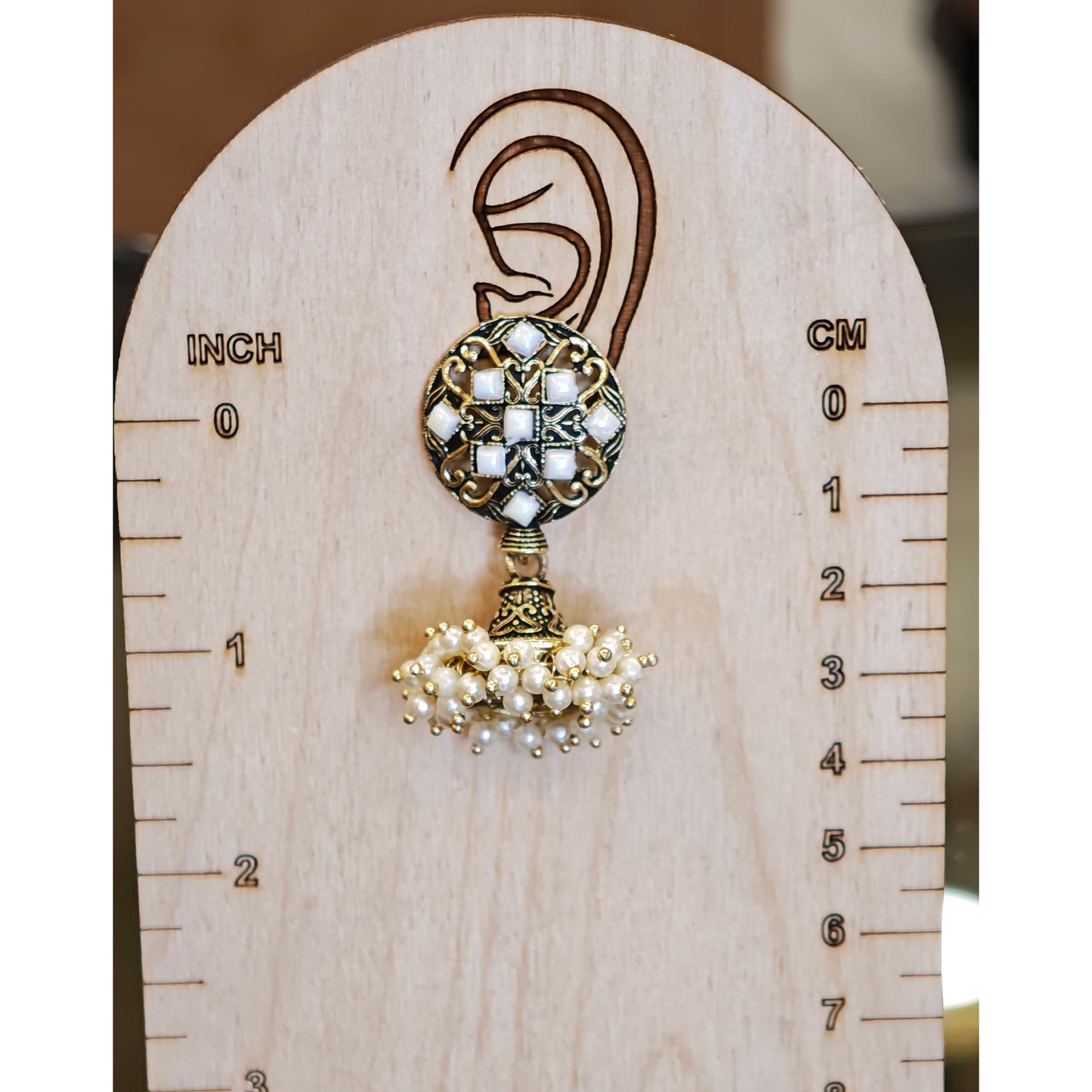 Round Pearl Cluster Jhumki