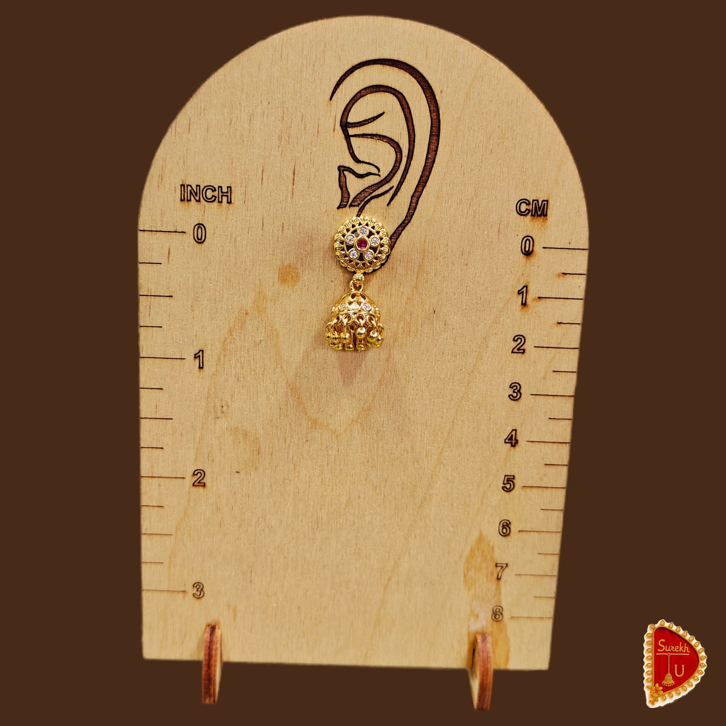Maharashtrian Intricate Floral Jhumki smal